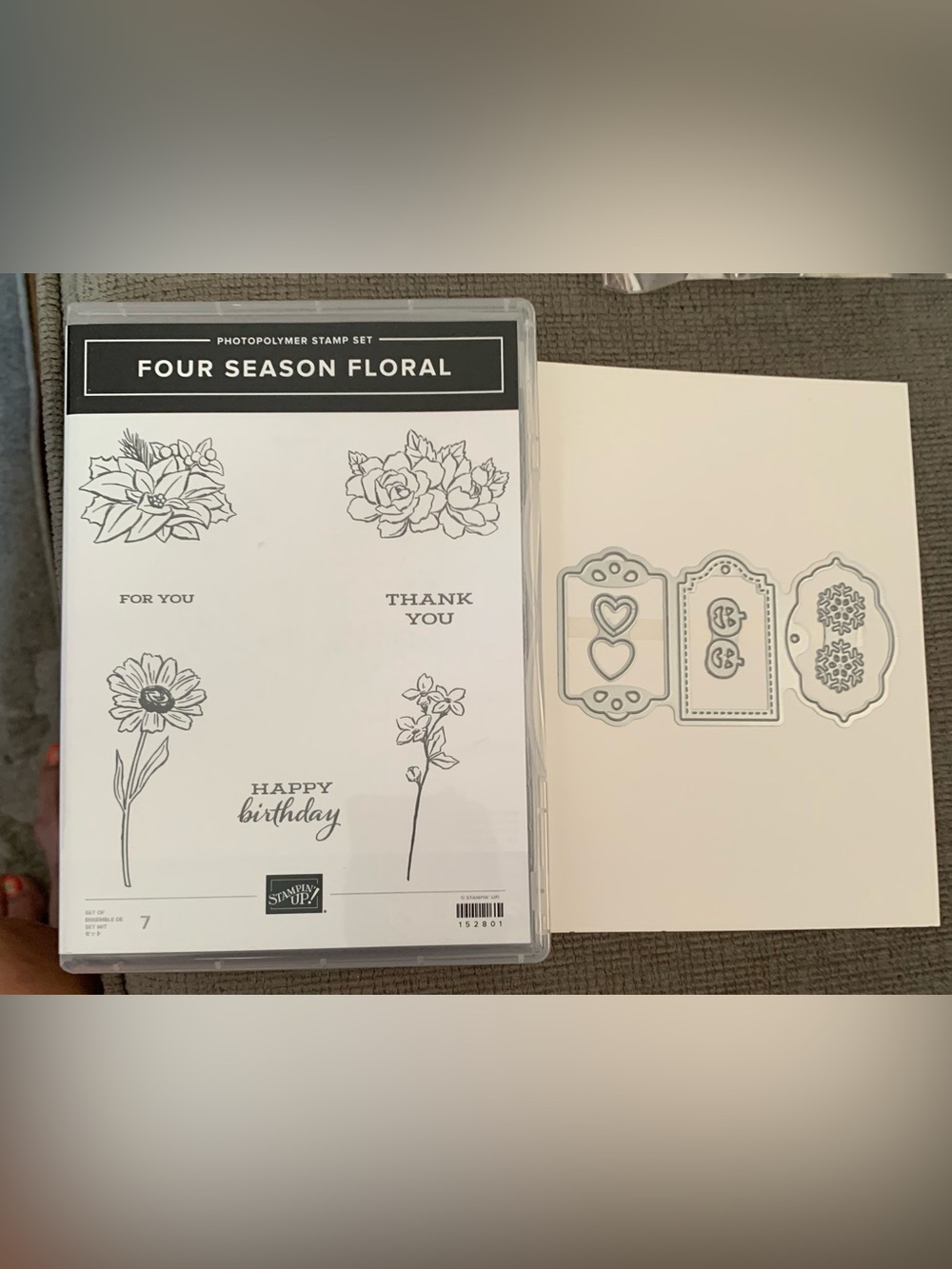 Stampin' Up! Four Season Floral Stamp Set Bundle with coordinating Framelits